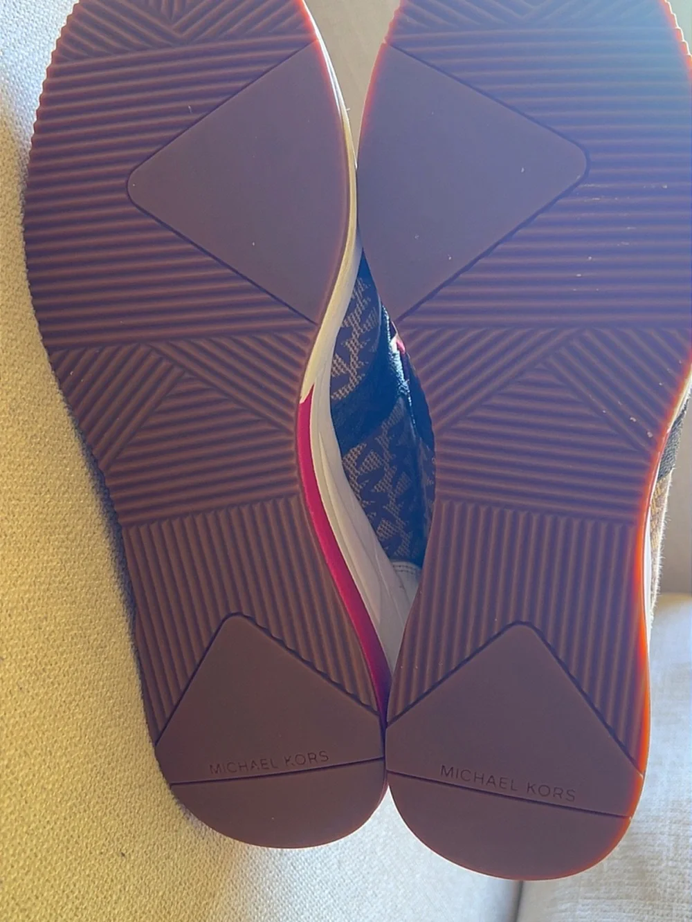 Michael Kors Women’s Burgundy Logo Trainer Sneakers Size 8.5